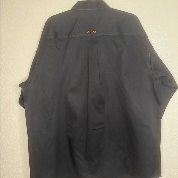 Ariat Shirt Mens XL Black Button Up Pocket Long Sleeve Cowboy Rodeo Shirt. - Picture 6 of 8
